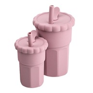 2 kusy silikónového tréningového pohára Nerozbitné tréningové poháre Silicone Pink