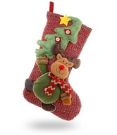 Vianočná darčeková ponožka RENIFER 23x48cm 3D