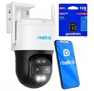 Kopulová kamera (dome) IP Reolink TrackMix Wifi 8 Mpx + Pamäťová karta SD Goodram Karta do rejestratora jazdy 128 GB