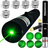 SUPER MOCNY WSKAŹNIK LASEROWY 5x LASER ZIELONY LED POINTER PRO DUŻY ZASIĘG