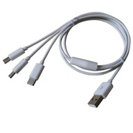 USB C wielu kabel do ładowania 3-in-1 przewód ładujący z typu C złącza uniw