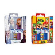 PEZ 2 rozprašovače Frozen/Super Mario + Candy 4ks