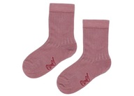 EMEL Ponožky ESK100-56 27-30 Merino prúžky tmavo ružová