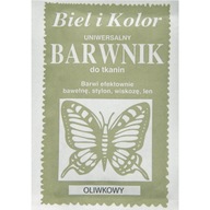 Barwnik do tkanin farba Biel i Kolor OLIWKOWY