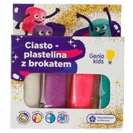 Genio Kids Torta-plastelína 4 farby s trblietkami