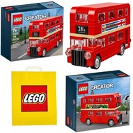 LEGO Creator 40220 Autobus piętrowy LONDON BUS od 7 lat + Torba prezentowa