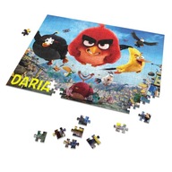 Puzzle + IMIĘ + pudełko ANGRY BIRDS A4 96 el