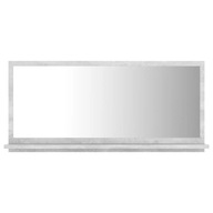 Kúpeľňové zrkadlo, sivý betón, 80x10,5x37 cm,