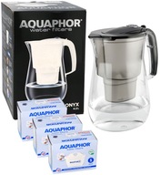 Dzbanek filtrujący wodę Aquaphor Onyx 4.2 L CZARNY TRITAN + 3 FILTRY wkłady
