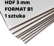HDF doska vo formáte B1 - biela 3 mm - 1 kus