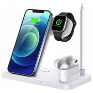 ŁADOWARKA INDUKCYJNA BEZPRZEWODOWA Qi 4w1 10W do iPhone/ AirPods/Watch/Pen