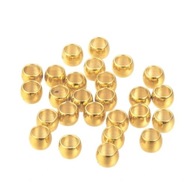 HURT Złote Przekładki Kuleczki Stal Nierdzewna 24k Złoto 2x1,5mm 50szt