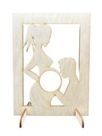 Drewniana ramka tabliczka na zdjęcie USG dziecka