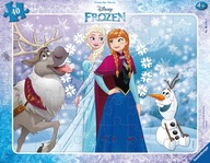 Puzzle 2D w ramce Kraina Lodu Anna Elsa 40el 6141