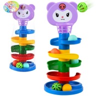 GOLYÓTORONY MACKÓ PIRAMIS KIRAKÓS JÁTÉK OKTATÓ LABDÁK CSÚSZDA LABDÁK