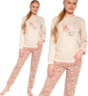 CORNETTE dievčenské pyžamo 592/165 EVENING medvedík č. 134-140