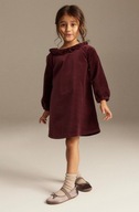 Dziecięca sukienka aksamitna H&M r. 122 bordowa