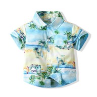 letnia koszulka dla dzieci w stylu plaży 4J4