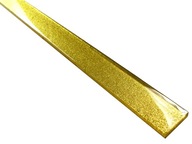 Sklenená lišta zlatá 60 cm, dekor, sklenená lišta s trblietkami 4,8 x 60 cm
