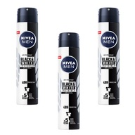 NIVEA MEN Black White Antyperspirant męski w sprayu - dezodorant 3x200ml