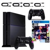 SUPER KONSOLA PLAYSTATION 4 PS4 1000GB 1TB + 2x PAD + FIFA | PEŁEN KOMPLET