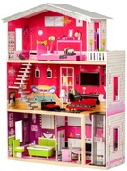 Veľký drevený domček s výťahom pre bábiky - Rezidencia