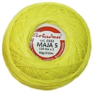 Kordonek MAJA 5 Ariadna 50g 210m kolor 0333 Cytrynowy