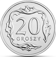 POLSKA, 20GR. 2014, MENNICZE Z WORECZKA, 20 GROSZY