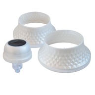 SOLÁRNY set na sviečky – Solárna čiapočka + 2 podstavce | Perlový