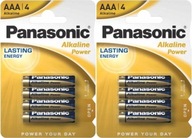 Baterie Panasonic Alkaiczne Power LR03/AAA 1,5V 4szt x2