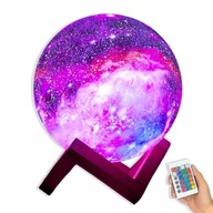 LAMPKA NOCNA LAMPA 3D Księżyc 48cm MOON LIGHT RGB Projektor Gwiazd + pilot