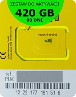 Plus Plush 420 GB 90 dni Internet Mobilny Na kartę Starter Karta SIM 4G LTE