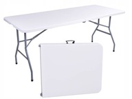 Cateringový stôl FETA skladací do kufríka 180 cm biely