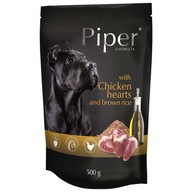 Dolina Noteci Piper z sercami kurczaka i ryżem 500g saszetka dla psów