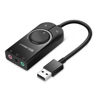 Ugreen zewnętrzna karta dzwiękowa muzyczna adapter USB - 3,5 mm mini jack