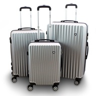 Sada 3 cestovných kufrov BARUT ABS strieborná