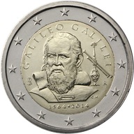 2 euro Włochy Galileusz Galileo Galilei 2014