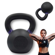 KETTLEBELL ŻELIWNY 20KG ODWAŻNIK KULA HANTEL DO ĆWICZEŃ FITNESS CIĘŻAREK