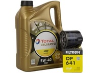 Motorový olej TotalEnergies Quartz 9000 Energy 5 l 5W-40 + Filtron OP 641 Olejový filter