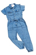 Kombinéza nohavícum jeans 134-140 cm 10 rokov bavlna