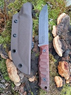 Nóż TRAPPER, stal 80crv2, rękojeść Micarta, bushcraft survival kydex