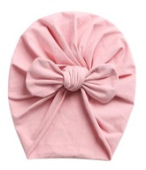 WIOSNA CZAPKA TURBAN z kokardką r. 34-38 0-3 m +GRATIS