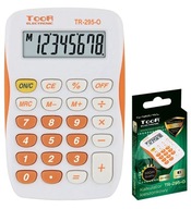 Kalkulator kieszonkowy TOOR 8-pozycyjny biało-poma