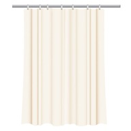 Zasłona prysznicowa tekstylna kurtyna łazienkowa wytrzymała stylowa Ecru
