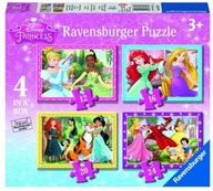 PUZZLE 4W1 KSIĘŻNICZKI DISNEYA RAVENSBURGER 07397