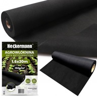 AGROTKANINA AGROWŁÓKNINA MATA ANTYCHWASTOWA CZARNA UV 3% 1,6x20m 150g/m2