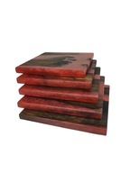 Podstawki pod kubek z drewna z czerwonej żywicy