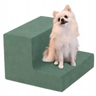 Penový dvojstupňový schodík pre psov zvierat zelený Petsona