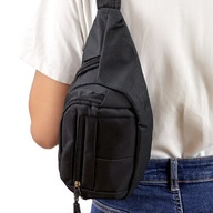 NERKA SASZETKA MĘSKA DAMSKA TOREBKA CZARNA DUŻA POJEMNA NA RAMIĘ PIENIĄDZE