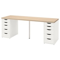 IKEA LAGKAPTEN ALEX Písací stôl dub moridlo biely 200x60cm